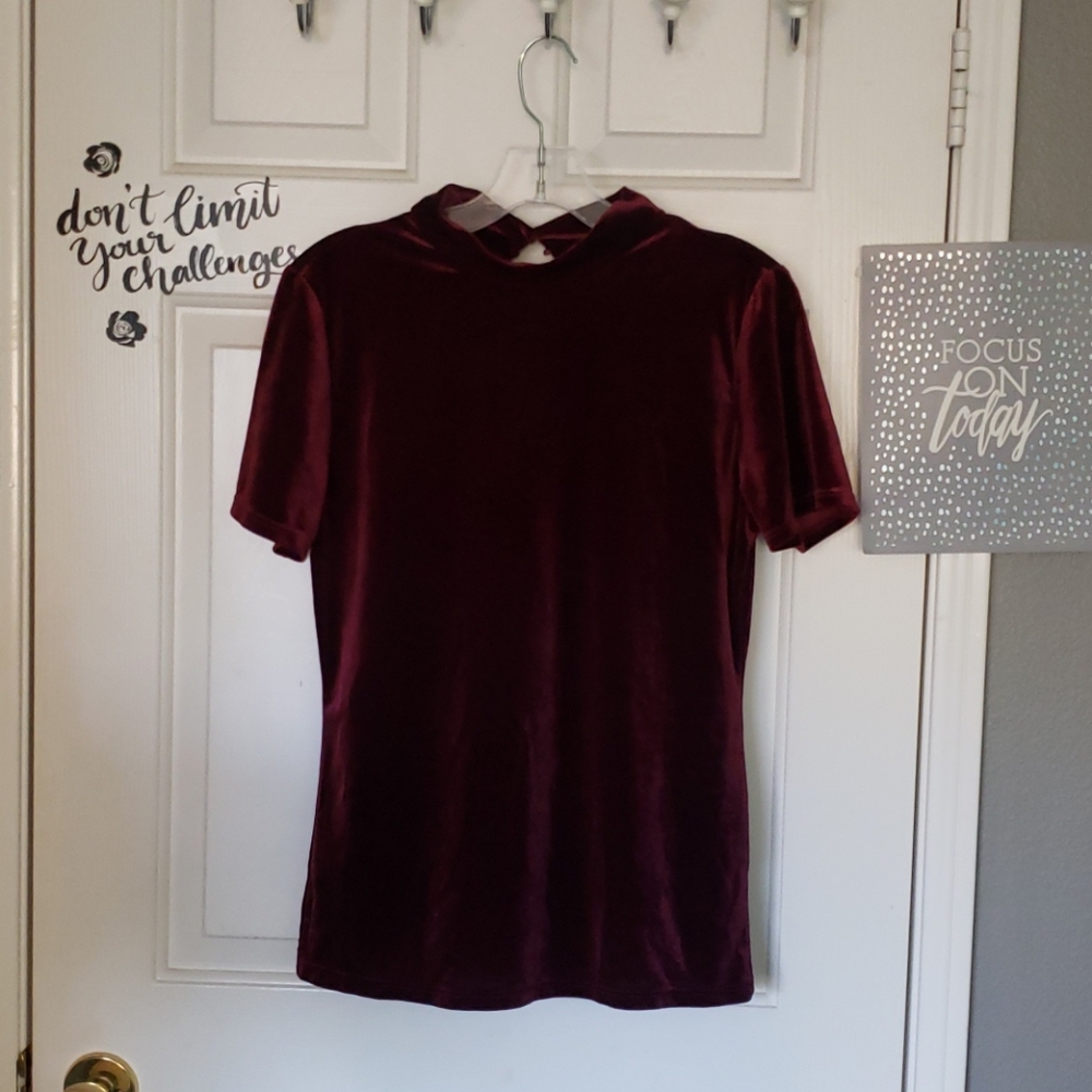 Velvet Burgundy Top!